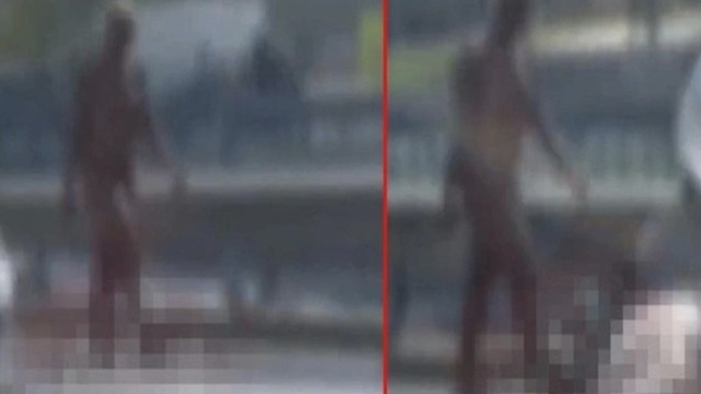 İstanbul Çağlayan'da bir kadın çırılçıplak yürüdü: O anlar kameraya yansıdı
